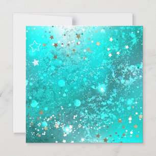 Mint Turquoise Foil Background Magnetic Invitation