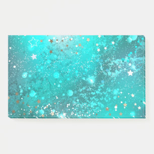 Mint Turquoise Foil Background Post-it Notes