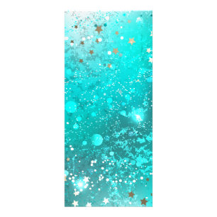 Mint Turquoise Foil Background Rack Card