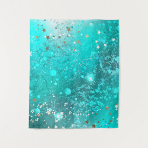 Mint Turquoise Foil Background Tapestry