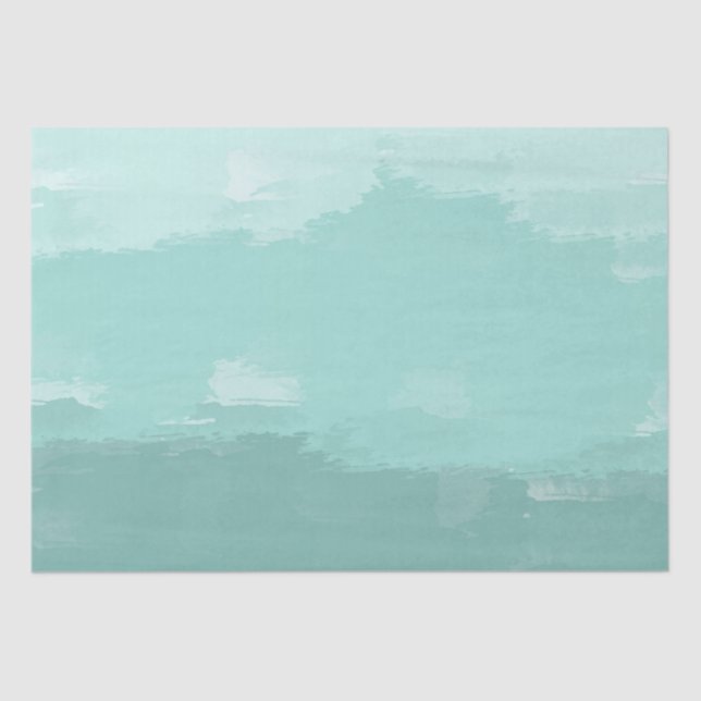 Mint Watercolor Ombre Tissue Paper (Front)