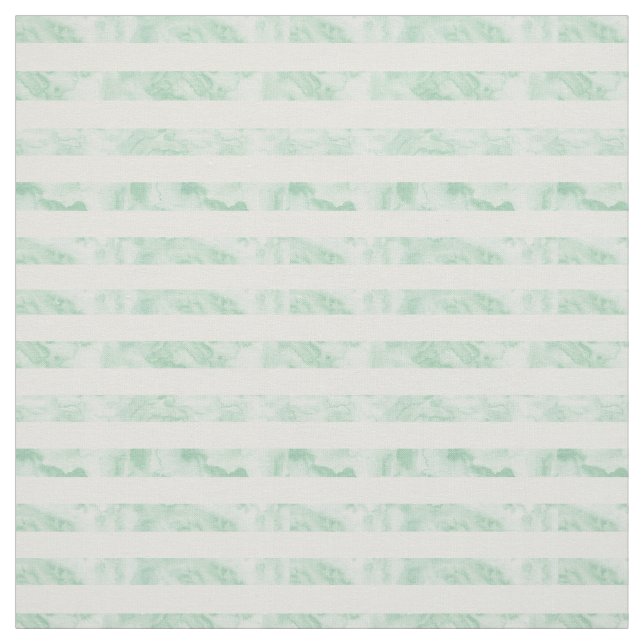 Mint Watercolor Stripes Fabric (Swatch)