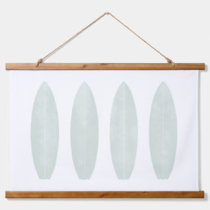 Mint Watercolor Surfboards Beach Nursery Decor Hanging Tapestry
