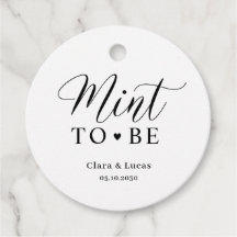 Mint Wedding Bridal Engagement Party Favour Tags