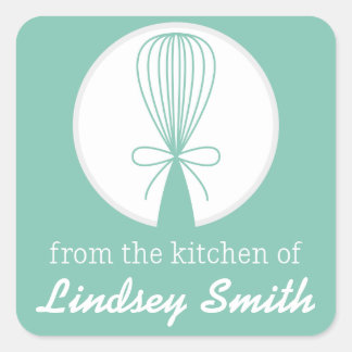 Mint Whisk Silhouette Kitchen Labels