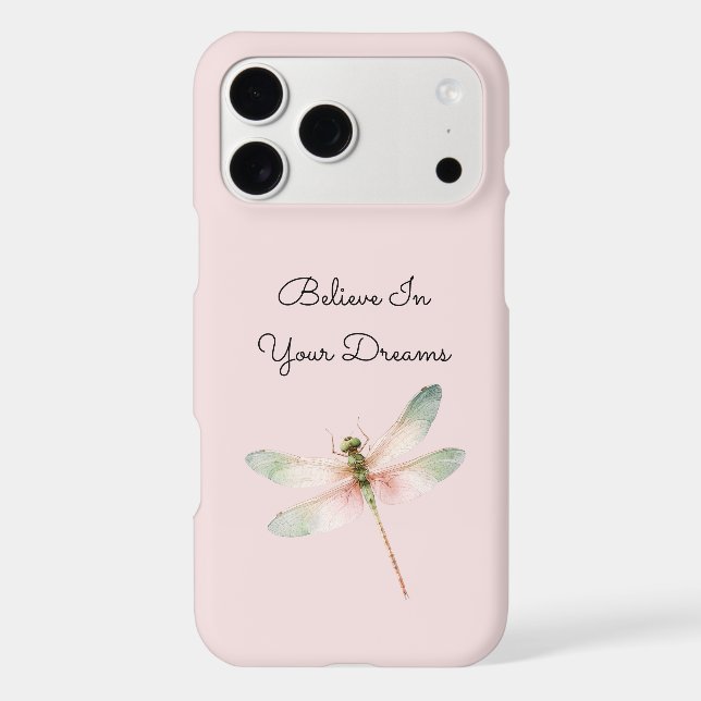 Mint White Pink Dragonfly (Back)