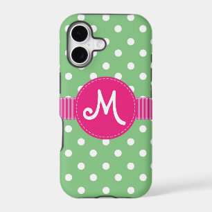 Mint & White Polka Dots Ribbon Personalizable