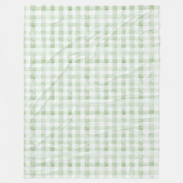 Mint White Stripes Birthday Fleece Blanket (Front)