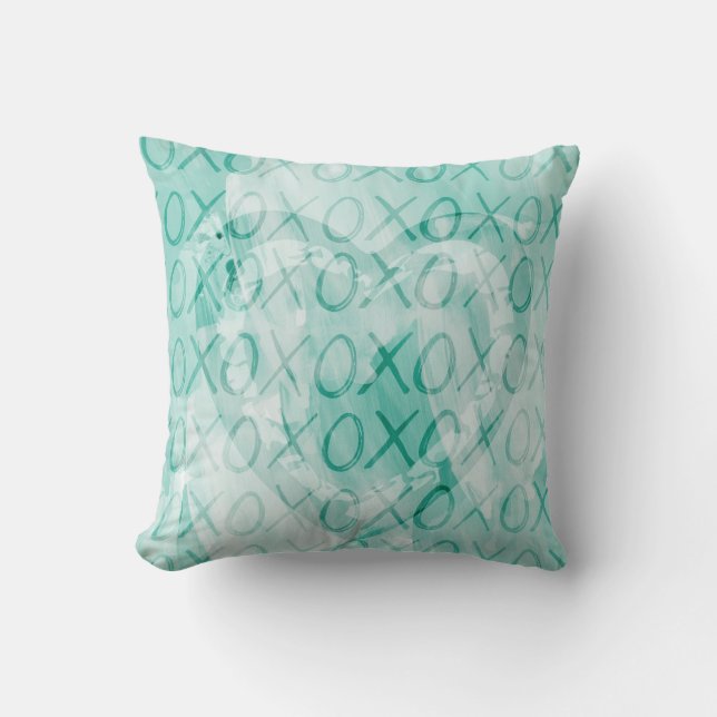 Mint XOXO Love Cushion (Front)