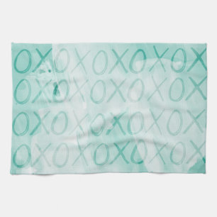 Mint XOXO Love Tea Towel