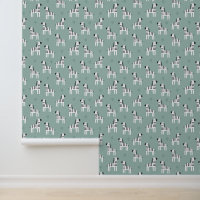 Mint Zebra Safari Wallpaper for Nursery Walls