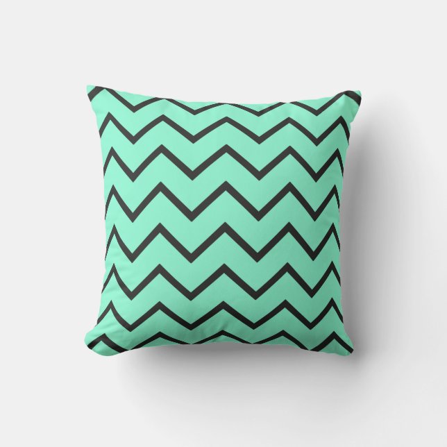 Mint Zigzag Pillows (Front)