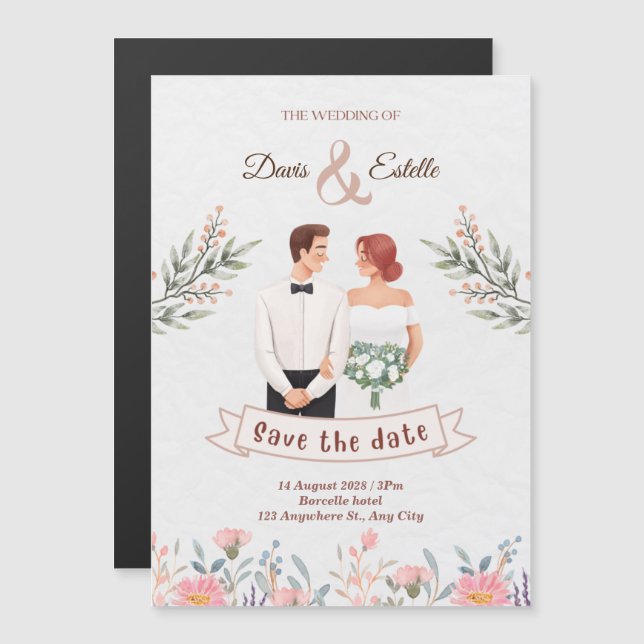 minted wedding invitations (Front/Back)