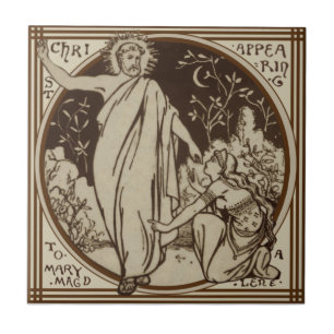 Minton "Christ Appearing to Mary Magdalene" Repro Ceramic Tile