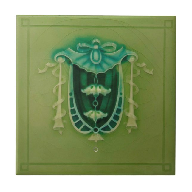 Minton Faux Relief Neoclassical Repro Ceramic Tile (Front)