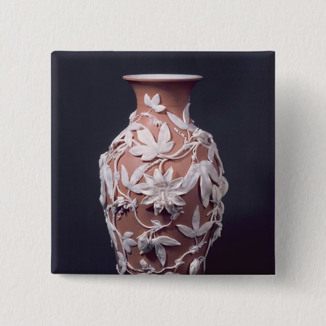 Minton Parian Ware vase, 1894 15 Cm Square Badge (Front)