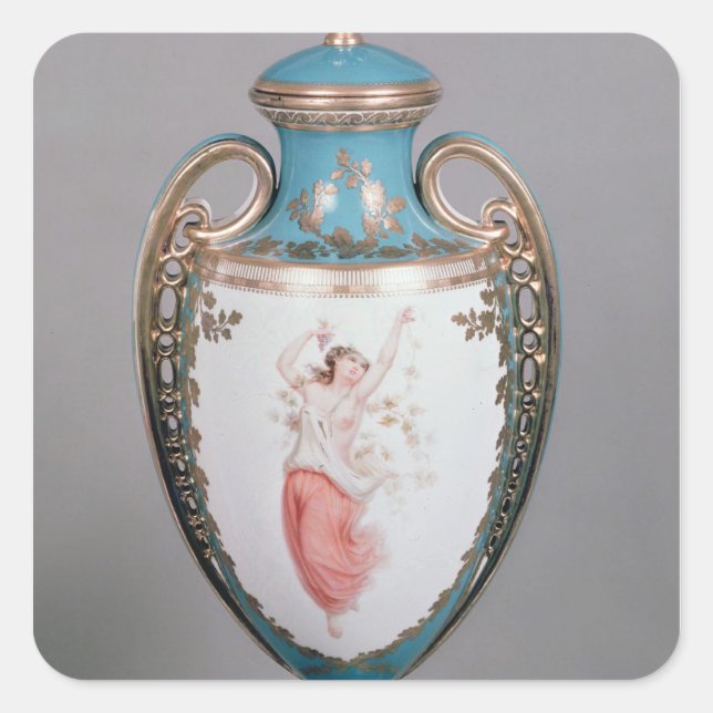 Minton vase, 1862 square sticker (Front)