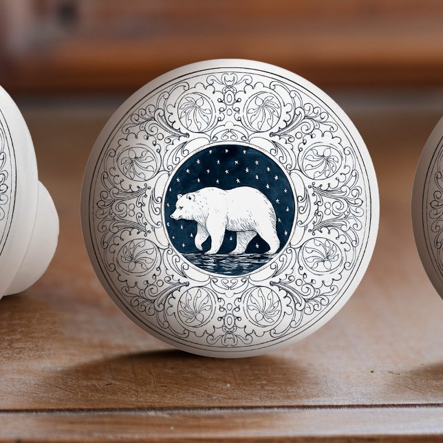 Mintons Grizzly Bear British Royal Blue Victorian Ceramic Knob (Creator Uploaded)