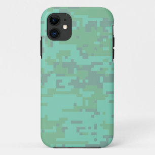 Minty Digital Camo Pattern iPhone 11 Case