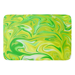 "Minty Dream: The Soft Swirls of Green Marble" Bath Mat