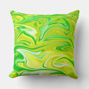 "Minty Dream: The Soft Swirls of Green Marble" Cushion