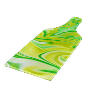 "Minty Dream: The Soft Swirls of Green Marble" Cutting Board