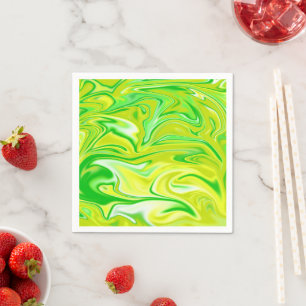 "Minty Dream: The Soft Swirls of Green Marble" Napkin