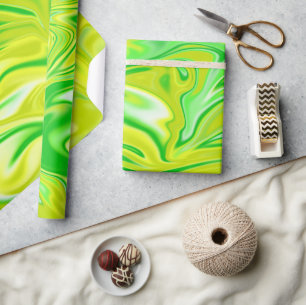 "Minty Dream: The Soft Swirls of Green Marble" Wrapping Paper