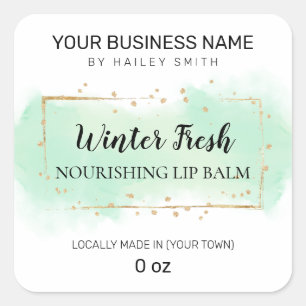 Minty Fresh Lip Balm Square Sticker