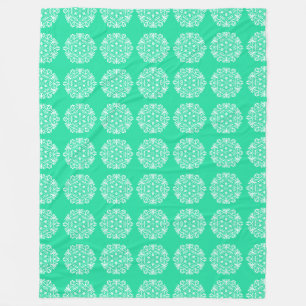 Minty Mandala Fleece Blanket