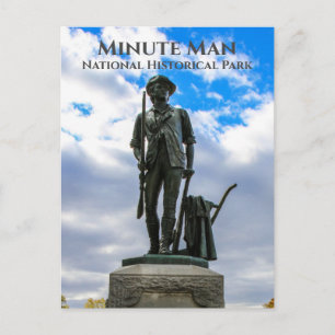 Minute Man Statue, Minute Man National Hist. Park Postcard