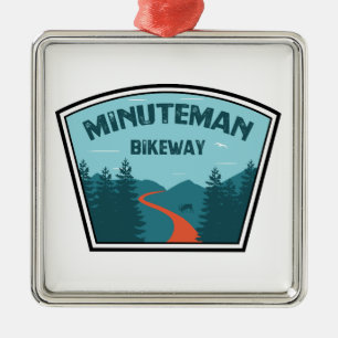 Minuteman Bikeway Boston Massachusetts Metal Ornament