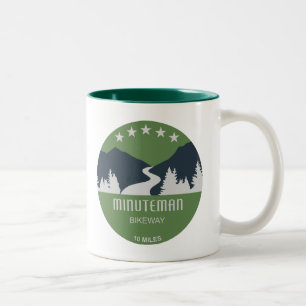 Minuteman Bikeway Boston Massachusetts Two-Tone Coffee Mug