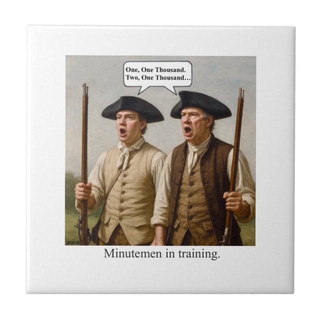 Minutemen in training. ceramic tile (Front)