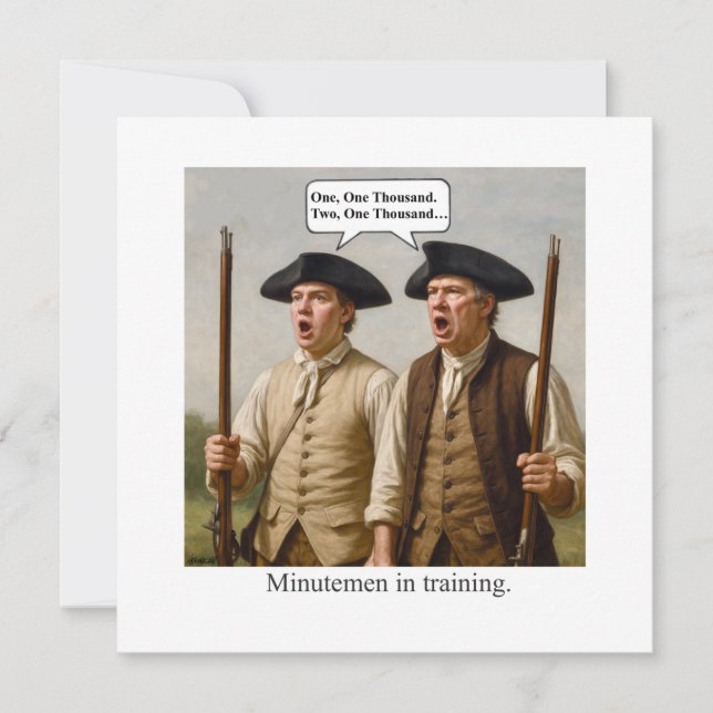 Minutemen in training. invitation (Front)