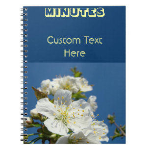 MINUTES notebook Business Office Blue Sky Blossoms