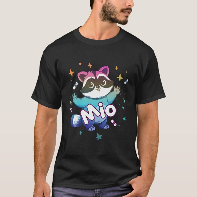 Mio Name With Racoon T-Shirt (Front)