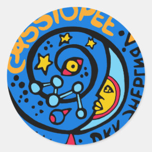 Mir-Cassiopee  Mission Patch Logo Classic Round Sticker