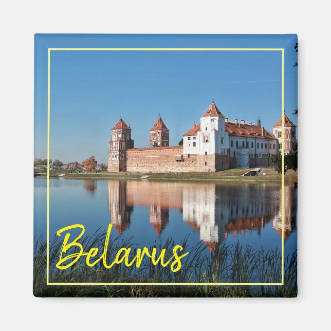 Mir Castle Belarus Architecture Landscape Magnet (Front)