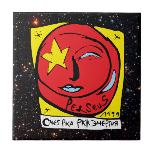 Mir-Perseus Mission Patch Logo Ceramic Tile