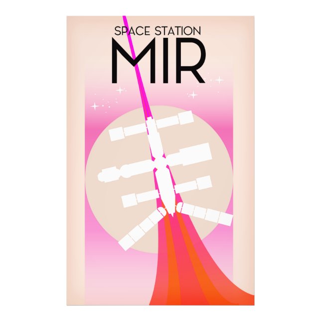 MIR Russian Space Station poster (Front)