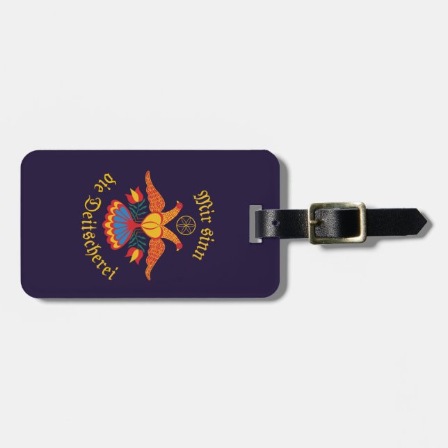 Mir sinn die Deitscherei - Deitschi Faahne  Luggage Tag (Front Horizontal)