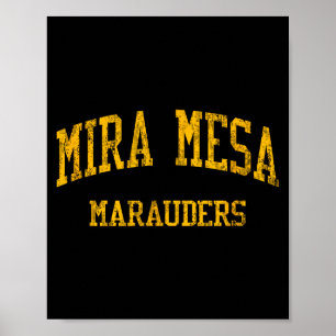 Mira mesa high school hs san diego ca vintage poster