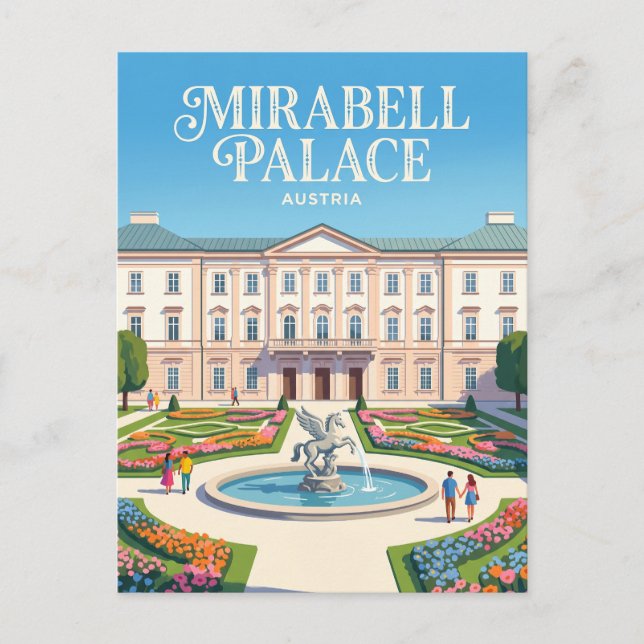 Mirabell Palace Austria Postcard (Front)