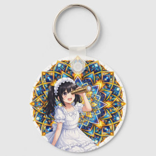 Mirabella in Kaleidoscope Gold - Color Mandala Key Ring