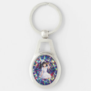 Mirabella in Prism Light – Kaleidoscope Metal Key Ring
