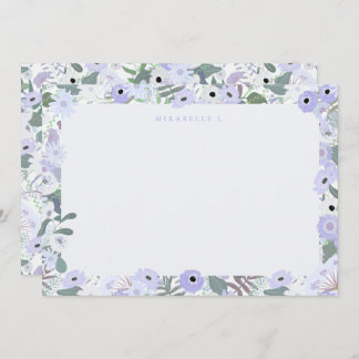 Mirabelle Flat Note Card in Lilac