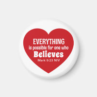 Miracle Bible Verse Red Heart Encouraging Believe