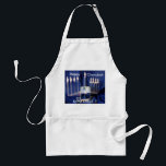 Miracle Light Standard Apron<br><div class="desc">(multiple products selected)a beautiful, l clear , lit contemporary Menorah on a rich blue background with most products saying "Happy chanukah" or 8 Nites Of toys on kids & doggie clothes.</div>