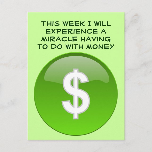 miracle money postcard (Front)